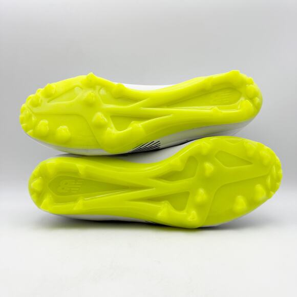 New Balance Mens Rush V4 Low Lacrosse Cleatss Size 12 White Neon Green NWOB - Picture 11 of 12